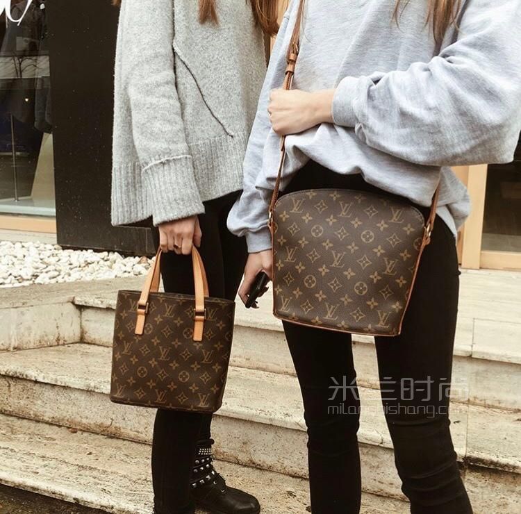 lv路易威登 中古款vivian老花手提女包 m51172 (14)