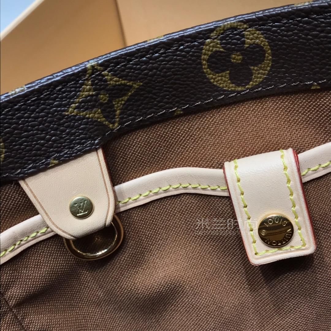 lv路易威登 中古款vivian老花手提女包 m51172 (5)