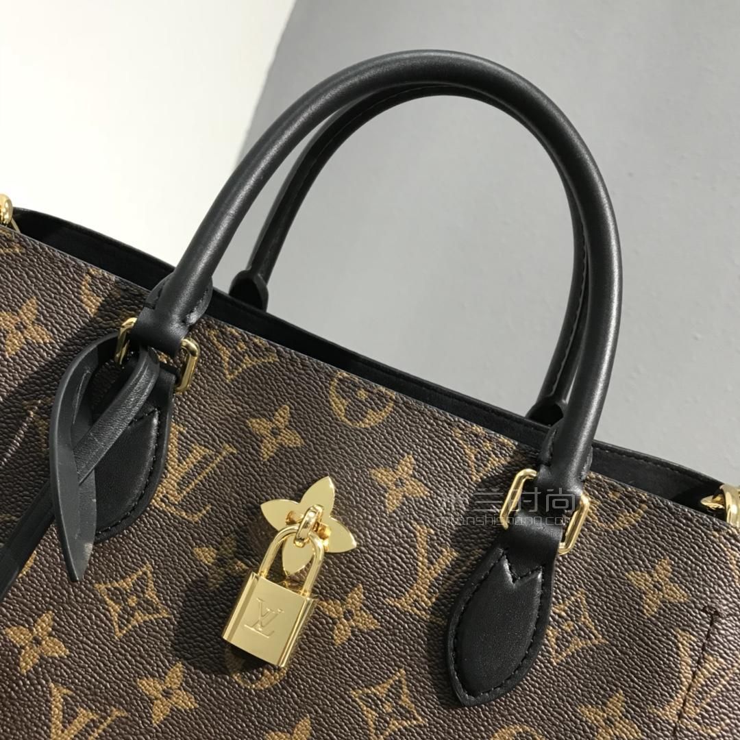 fleur新款黑色老花手提单肩斜跨包女包m43550米兰奢侈品时尚包包