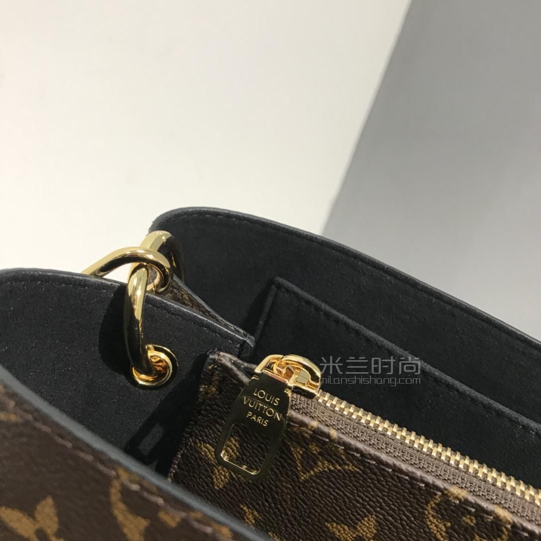 fleur新款黑色老花手提单肩斜跨包女包m43550米兰奢侈品时尚包包