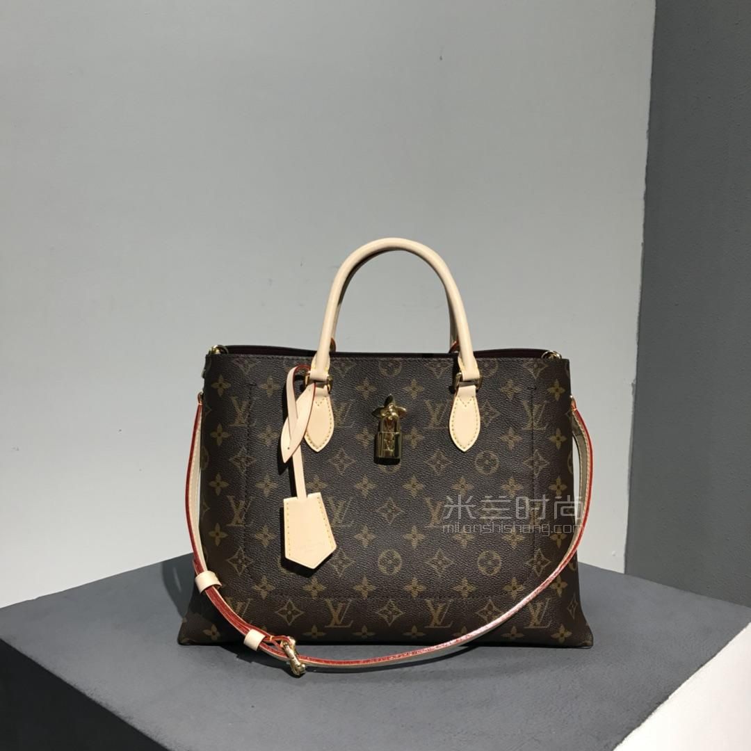 lv路易威登tote fleur 新款老花变色皮手提单肩斜跨女包_米兰时尚包包