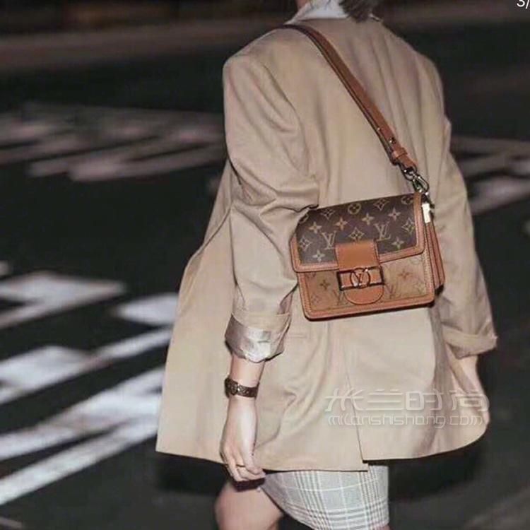 lv达芙妮邮差包路易威登dauphine中号女包老花
