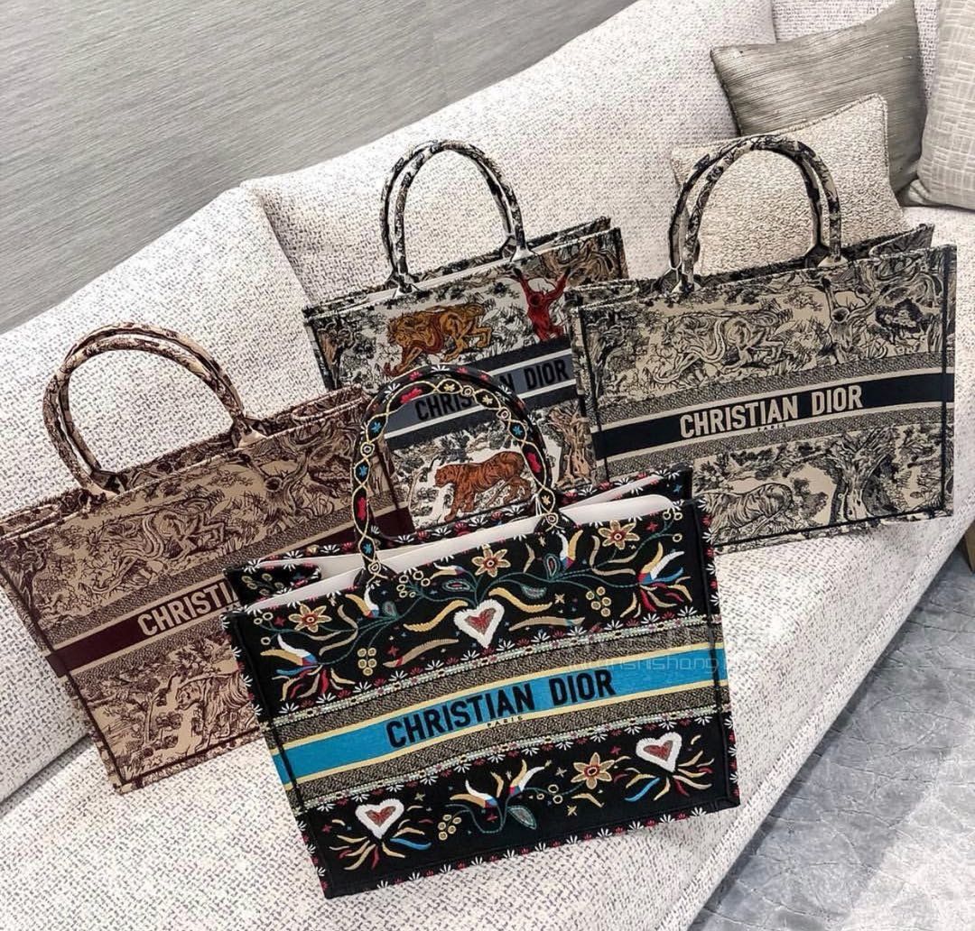 dior迪奥2019cruise野生动物刺绣totebag野生丛林购物袋