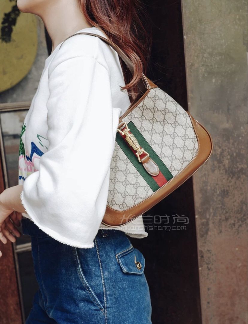gucci古驰女包腋下包jackie 1961系列小号单肩斜挎包倪妮同款图片
