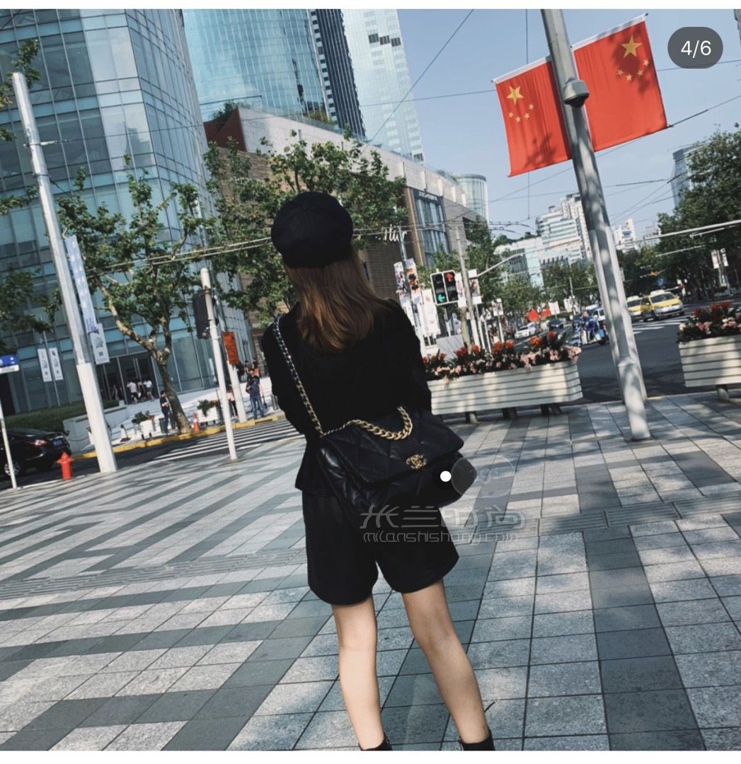 【香奈儿19包】chanel 19bag黑色斜背 大号36cm原厂进口皮