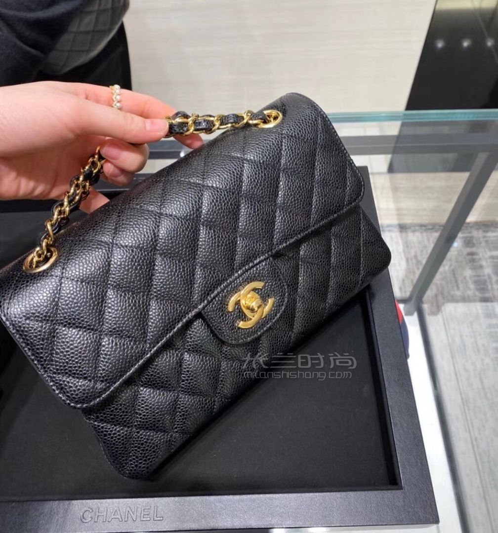 【香奈儿cf包】【正品实拍】chanel 23荔枝纹鱼子酱牛皮_米兰时尚包包