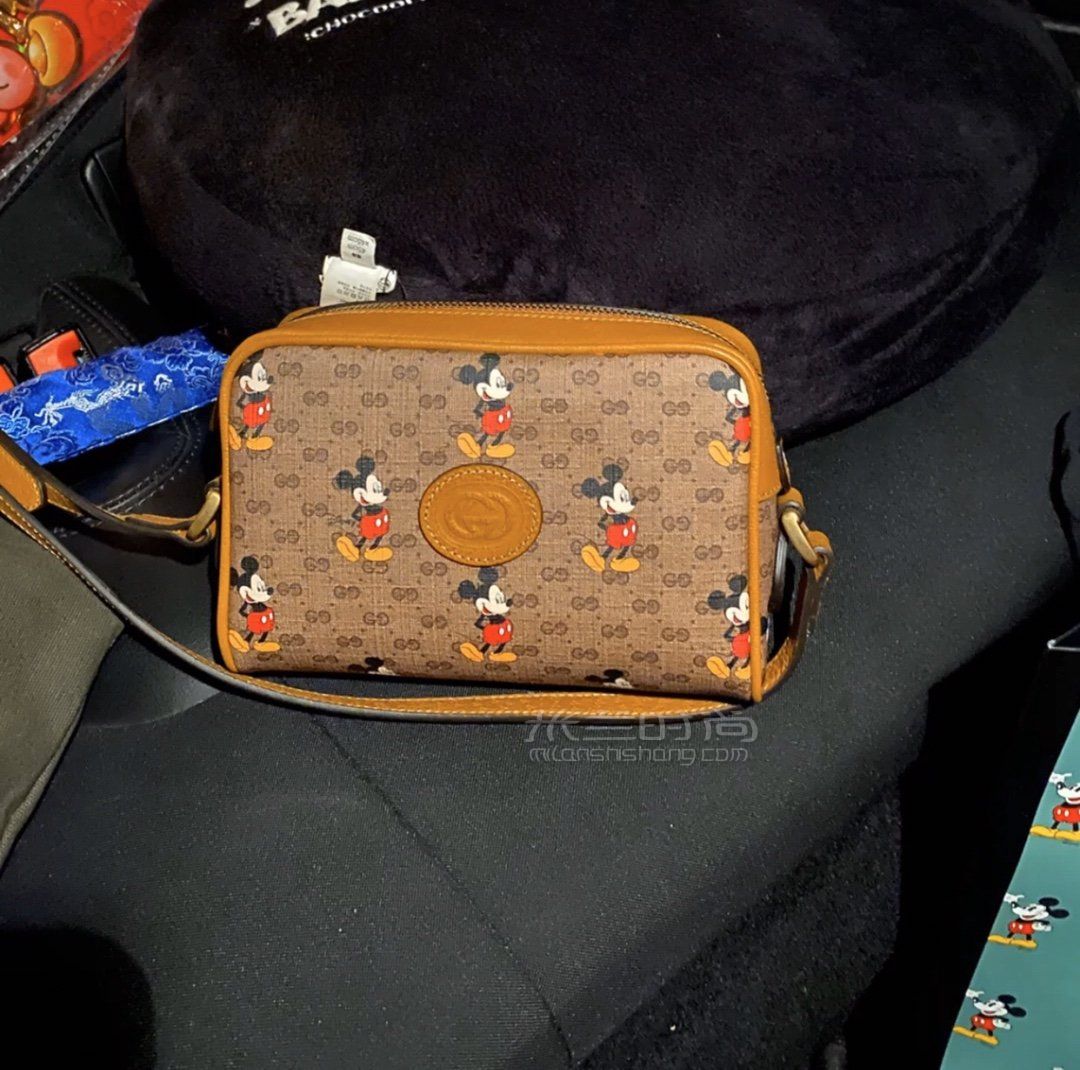 disneyxguccidisney古驰女士单肩包迪士尼合作款米奇相机包斜挎包