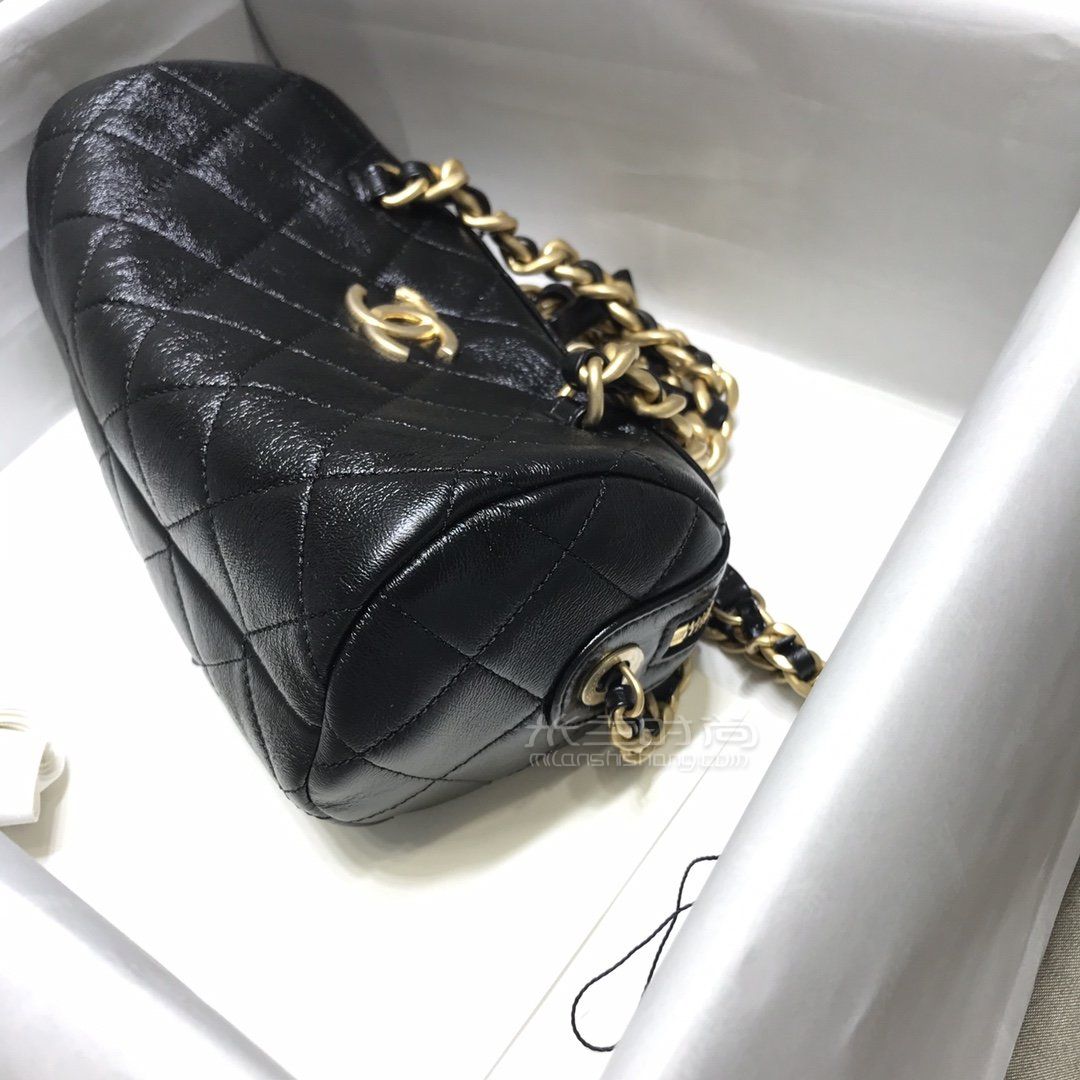 【香奈儿圆筒包】chanel 20新款保龄球包 圆筒手提斜跨包 黑色小号