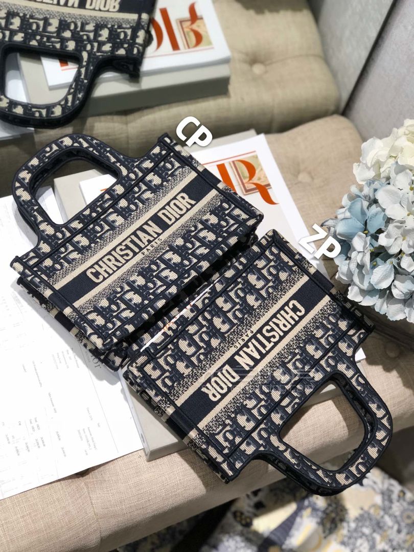 【迪奥迷你托特包】【正品实拍】【真假对比】dior mini book tote