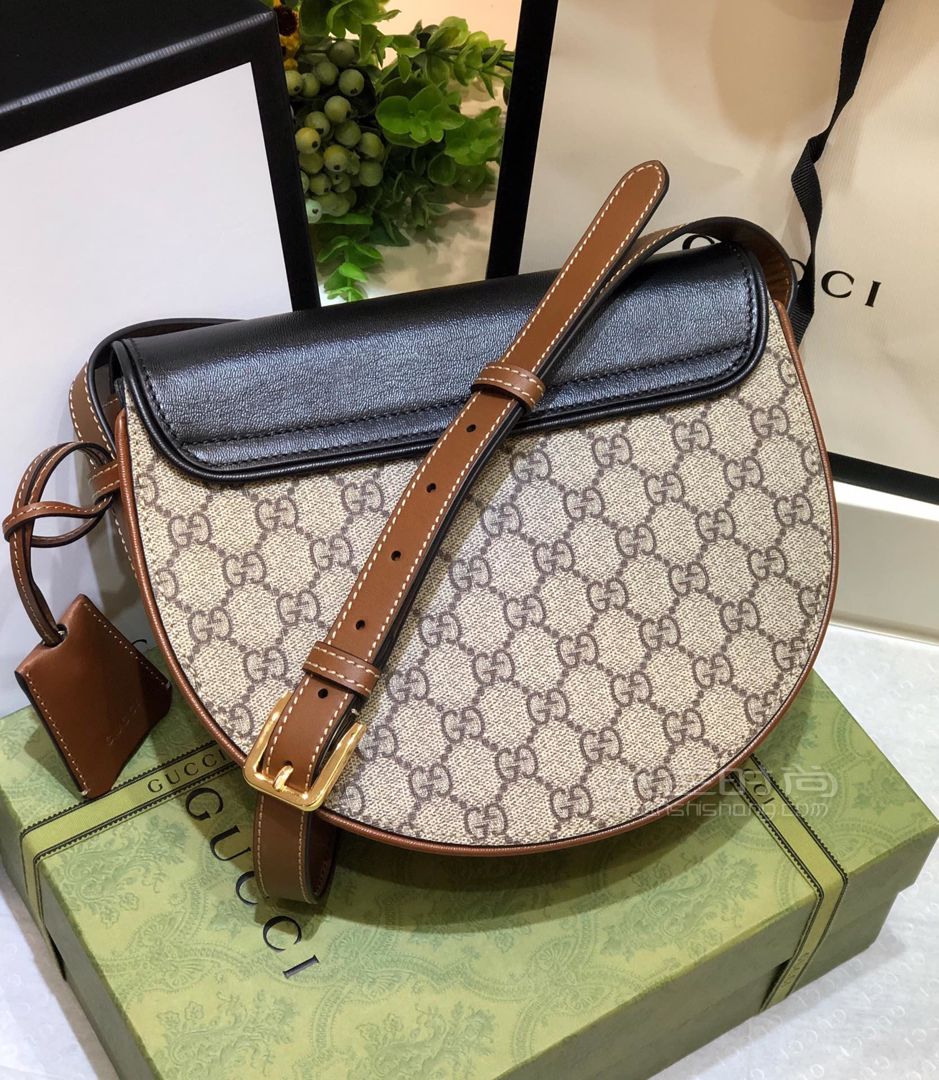 gucci锁扣包新月型肩背包古驰644524最新马鞍包经典款