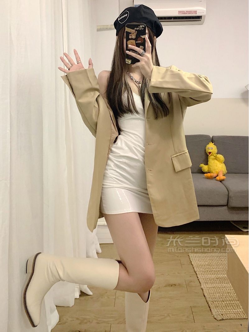 小个子女生 秋冬超a西装辣妹出行穿搭