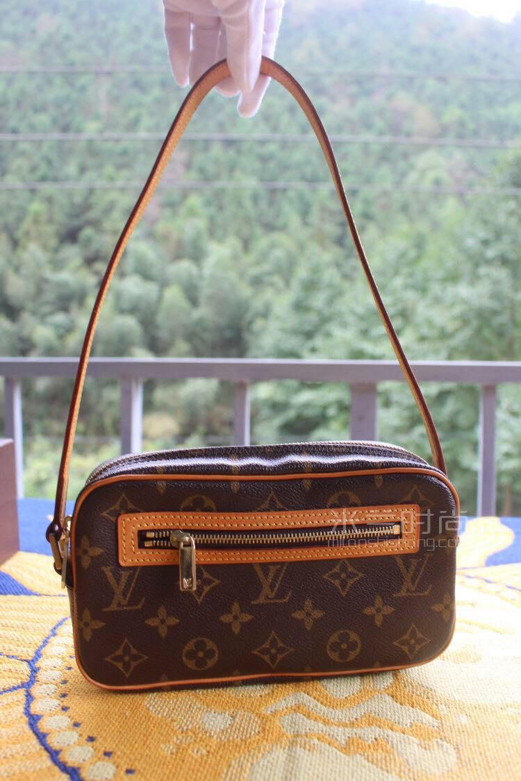 lv路易威登 老花款女士手拎单肩包 相机包砖块小号款 m51183