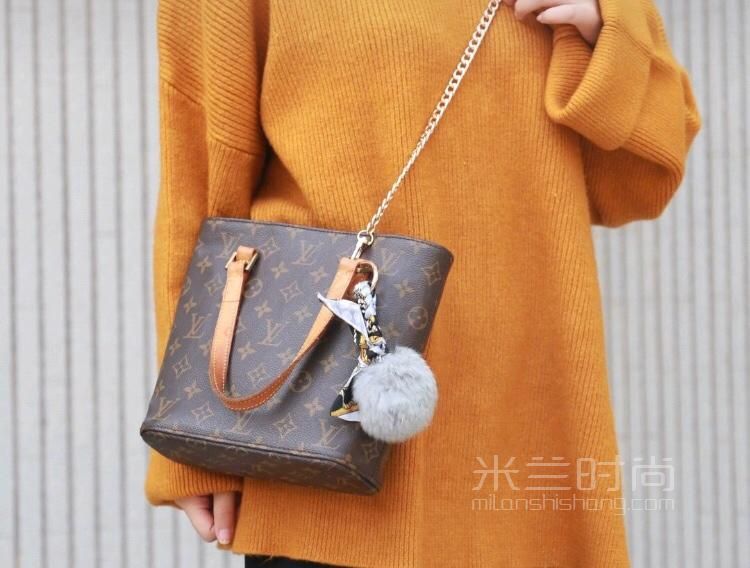 lv路易威登 中古款vivian老花手提女包 m51172 (26)