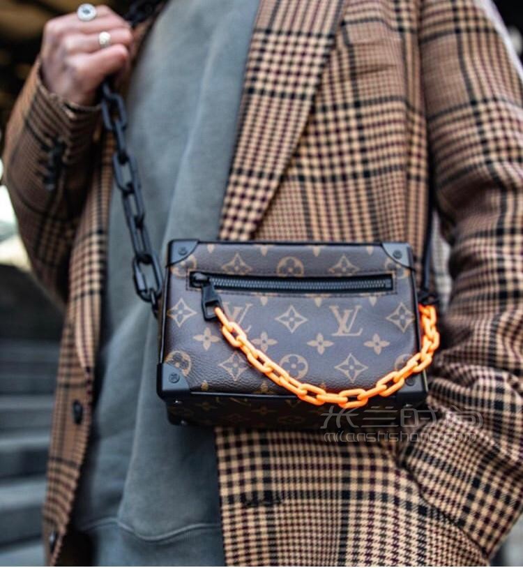 lv mini soft trunk virgil链条老花软盒子挎包m44480 男女款软盒子包