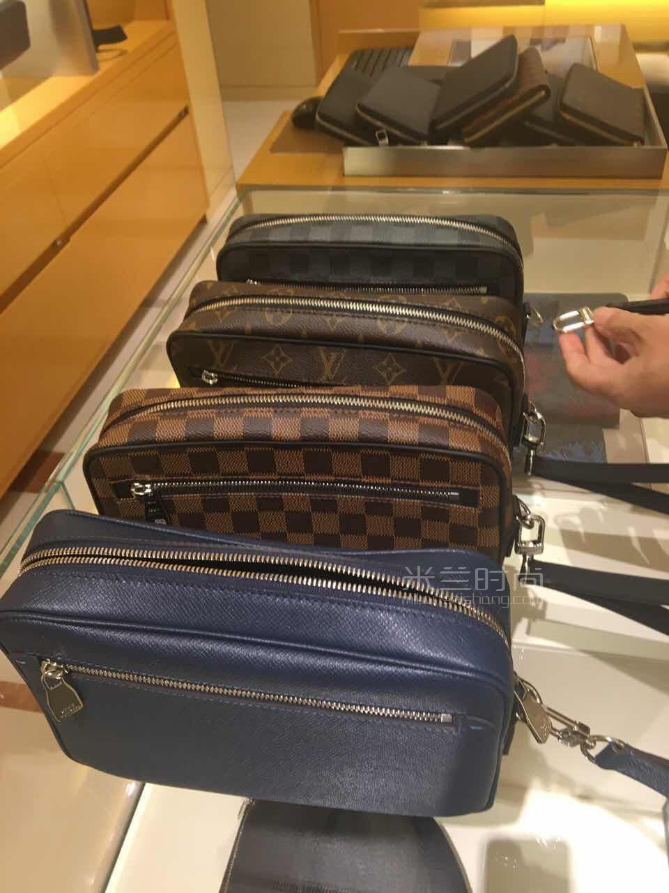 lv路易威登kasai手拿包 宝蓝色小牛皮相机包 男士手包手袋m51823