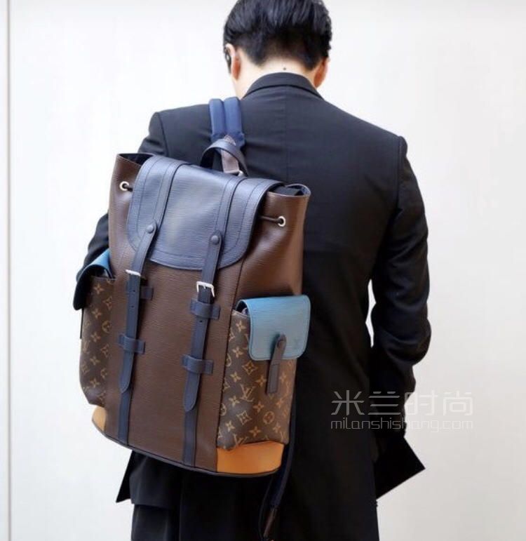 多色咖色老花拼接双肩包 男士旅行背包米兰奢侈品包包时尚lv包包官网