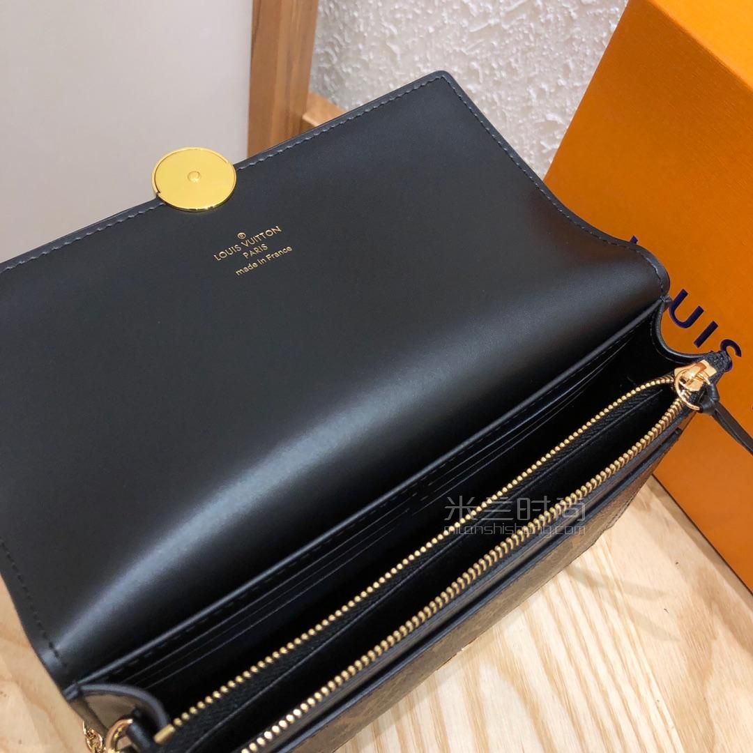 【停产】lv路易威登 黑色flore 女士花朵链条包m67404时尚奢侈品牌