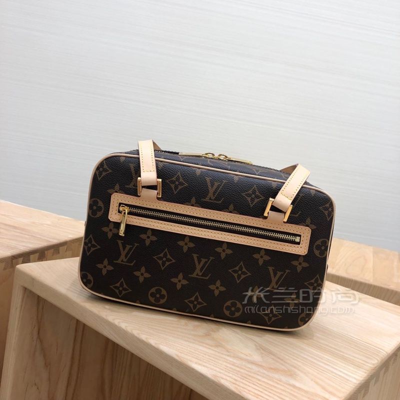 lv路易威登经典老花方盒子女士手拎包经典棕色老花方形单肩包m511