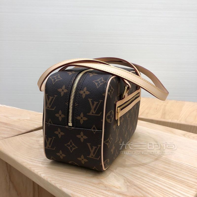 lv路易威登经典老花方盒子女士手拎包经典棕色老花方形单肩包m511