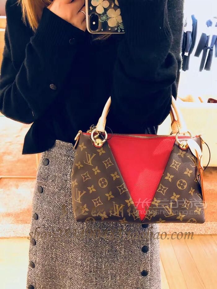 lv路易威登2019新款早春lv v tote bb 女士时尚帆布单肩手提女包老花