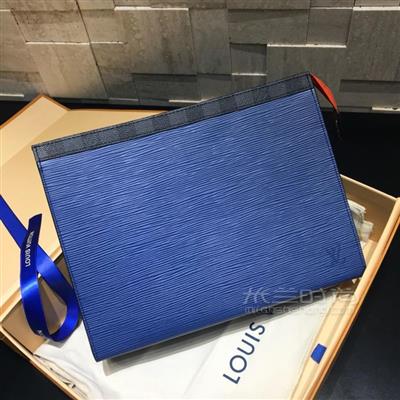 lv 路易威登pochette voyage手包水波纹拼色手