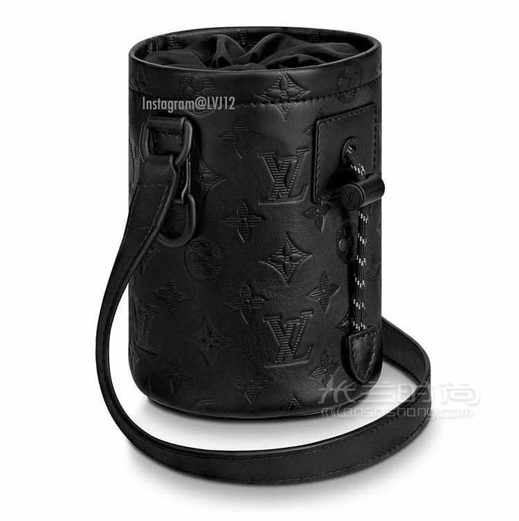 lv路易威登19年chalk nano牛皮圆筒包m44628nano链条水桶斜挎包 m446
