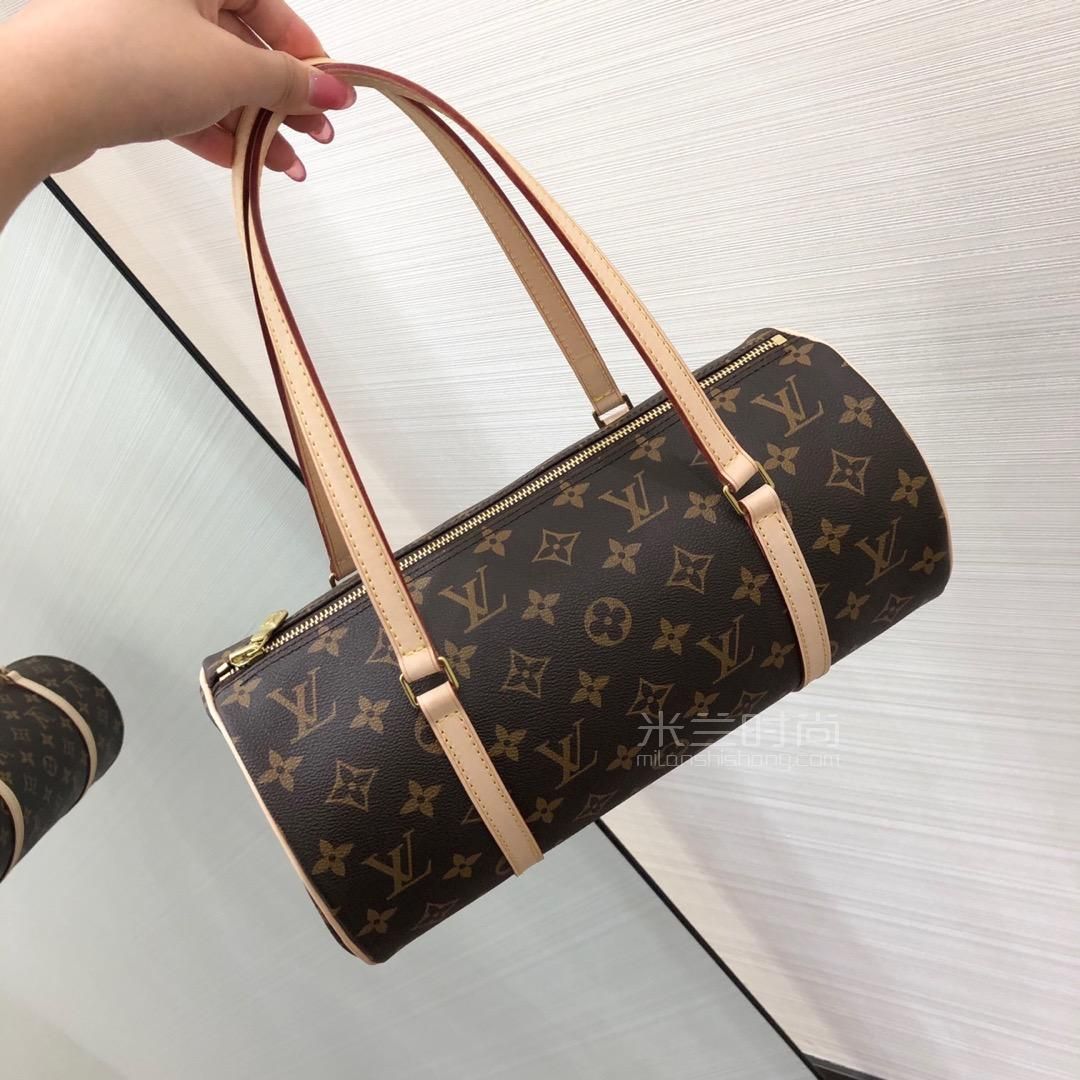 奢侈品lv圆筒子母包m51385路易威登中古大号vintage枕头包