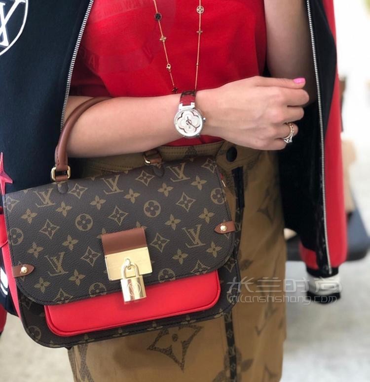 路易威登lv19年vaugirard手袋m44353 m44548 m44354斜跨女包老花拼色