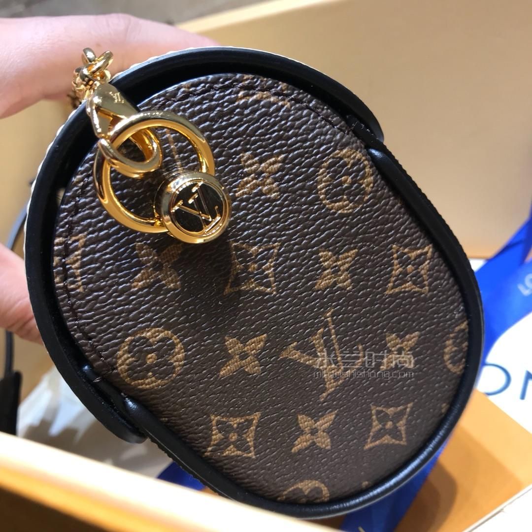 lv路易威登glasses case圆桶斜挎包 锁头包 白色笔筒包笔袋包笔筒链条