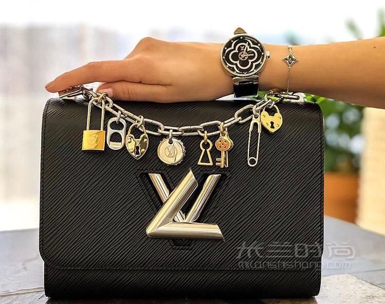 女士twist中号手提包m52103黑色水波纹链条包单肩包-米兰时尚包包网