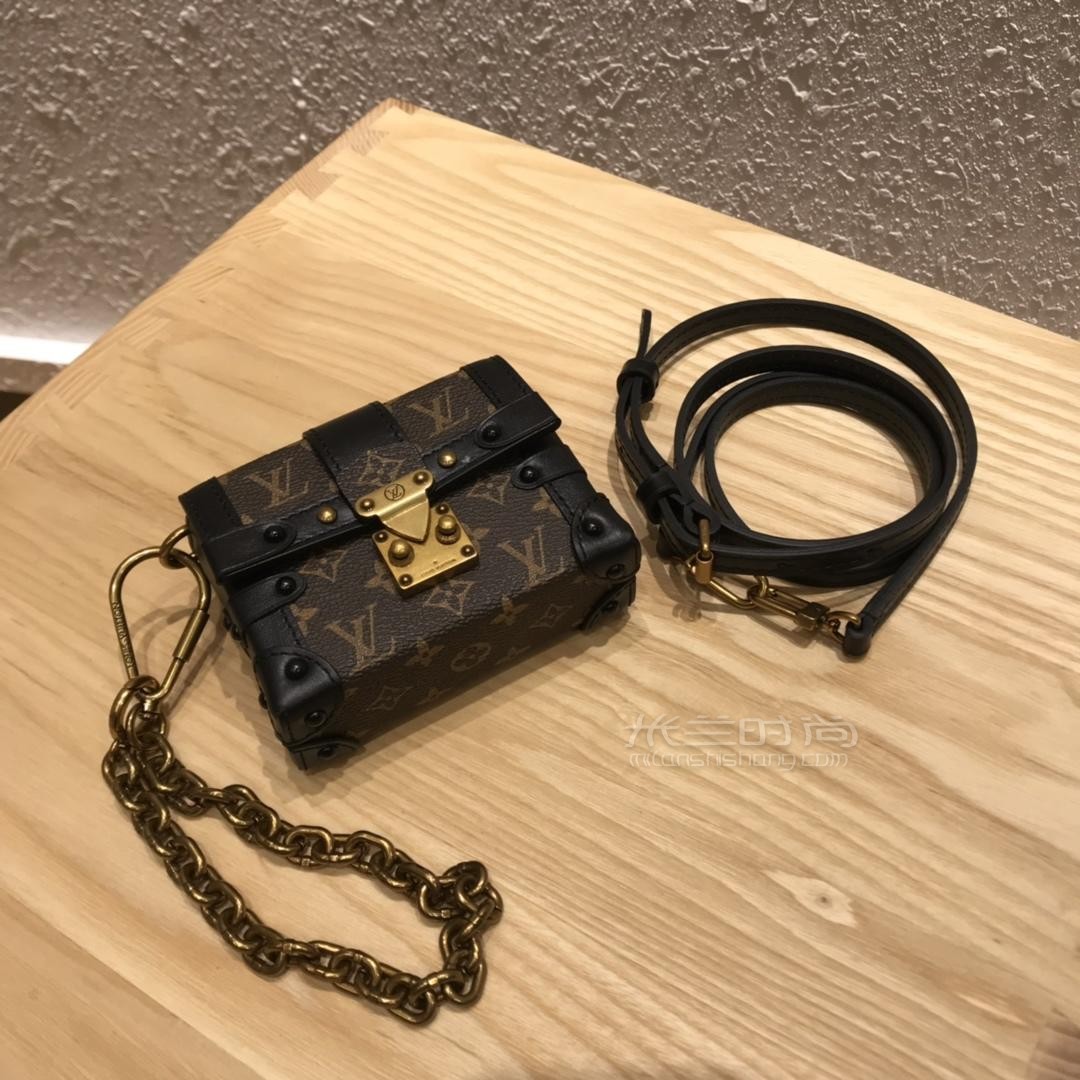 trunk咖色迷你盒子零钱包挂包米兰时尚包包奢侈品包卖lv包包正品包包