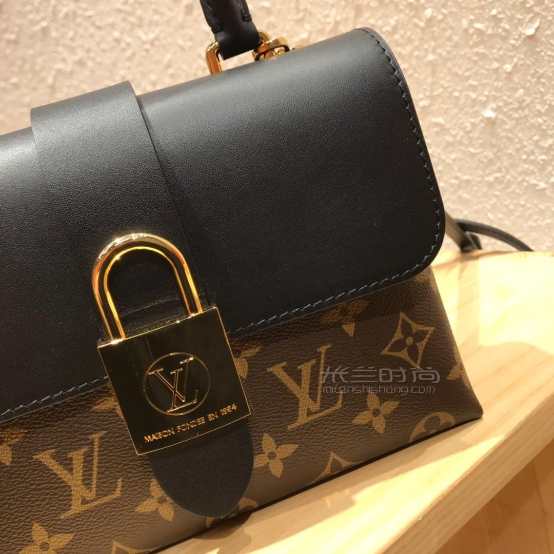 lv路易威登lockybb锁头包m44141钟楚曦同款老花拼皮锁头邮差包单肩斜