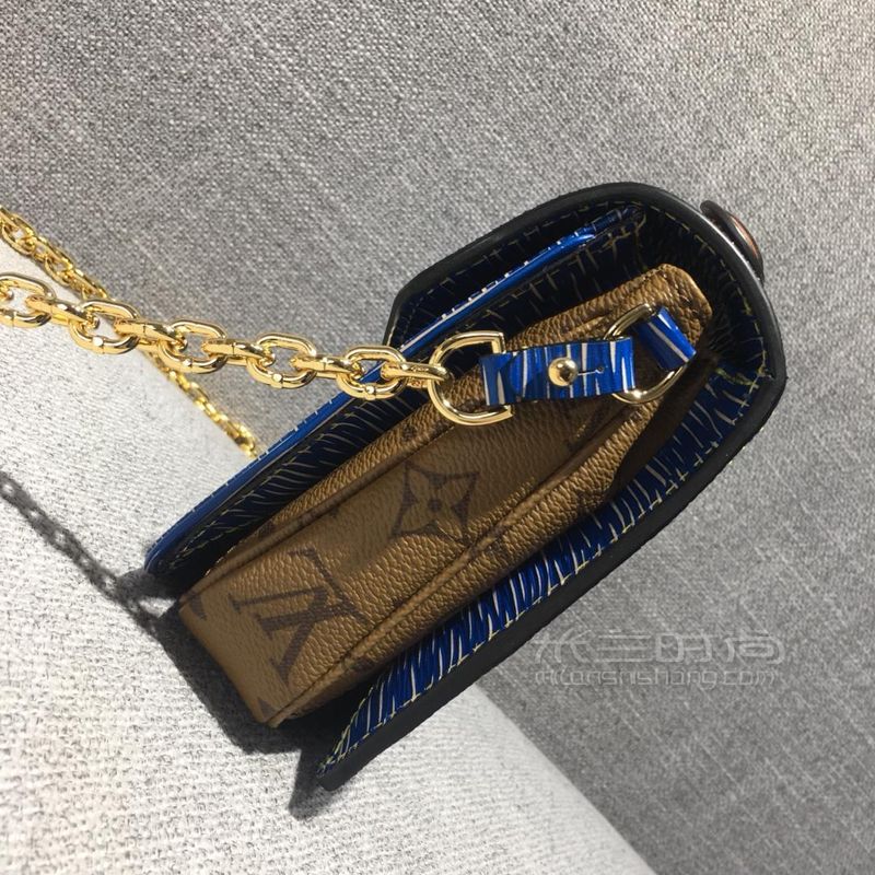 lv路易威登 metis水波纹漆皮 黑色锁扣链条女包邮差包 m54991