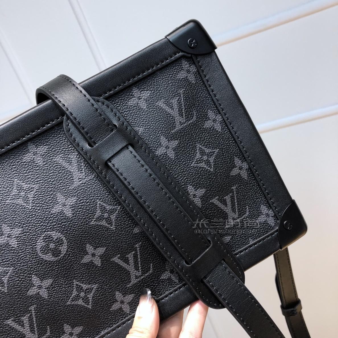 奢侈品路易威登lv新款老花soft trunk男士软盒子斜背包 老花软盒子