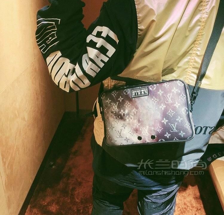 路易威登lv男包星空系列男士邮差包单肩包斜挎包galaxy星球邮差包