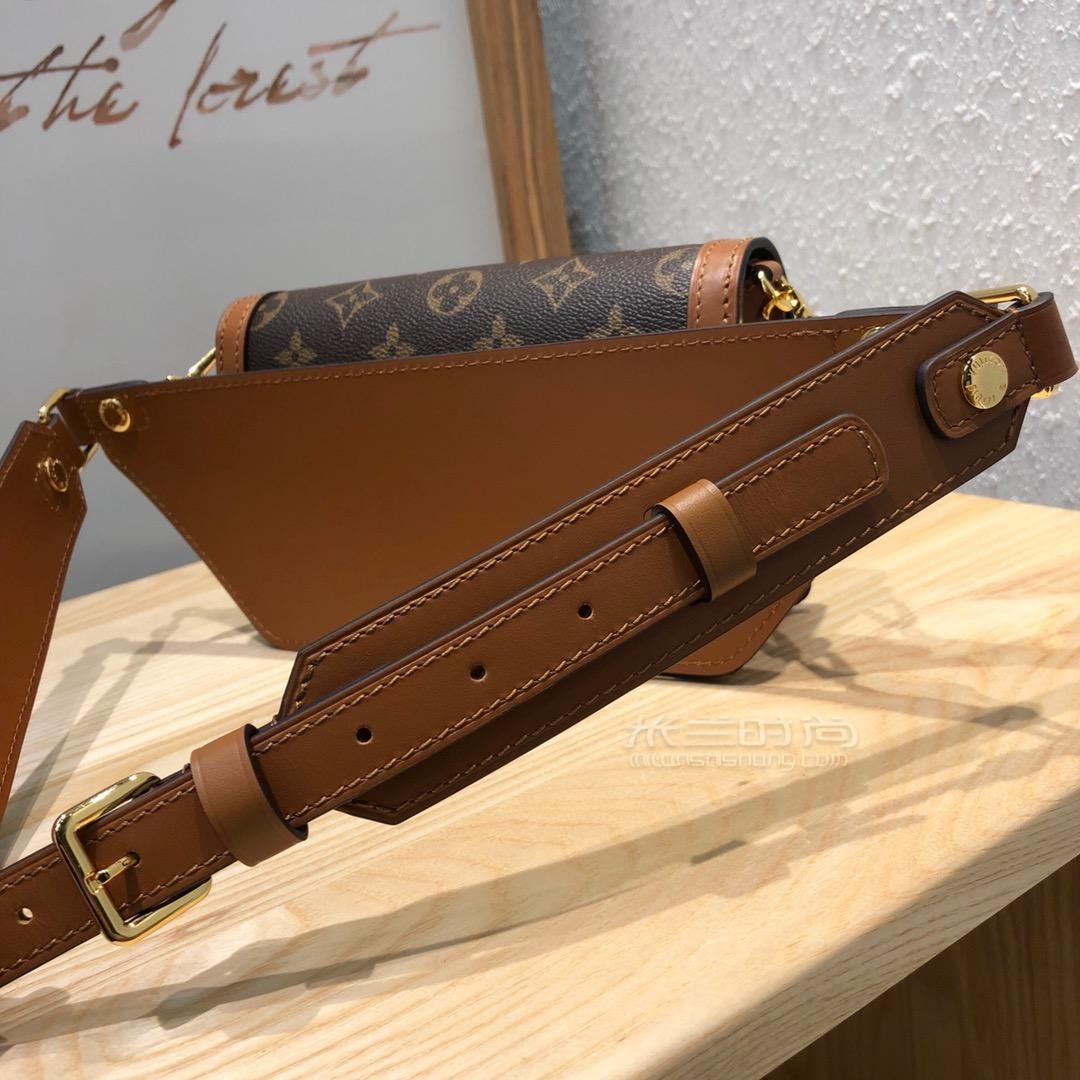 lv路易威登dauphine腰包老花拼色胸包女斜挎腰包m44586复古达芙妮拼色