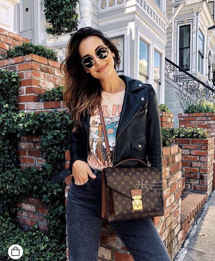 奢侈品lv中古邮差包vintage路易威登老花长柄蒙梭女士公文包