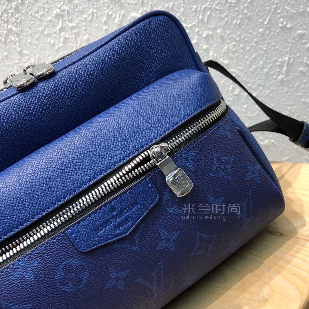 19ss lv outdoor老花电光蓝胸包 男女斜挎背邮差包m30242