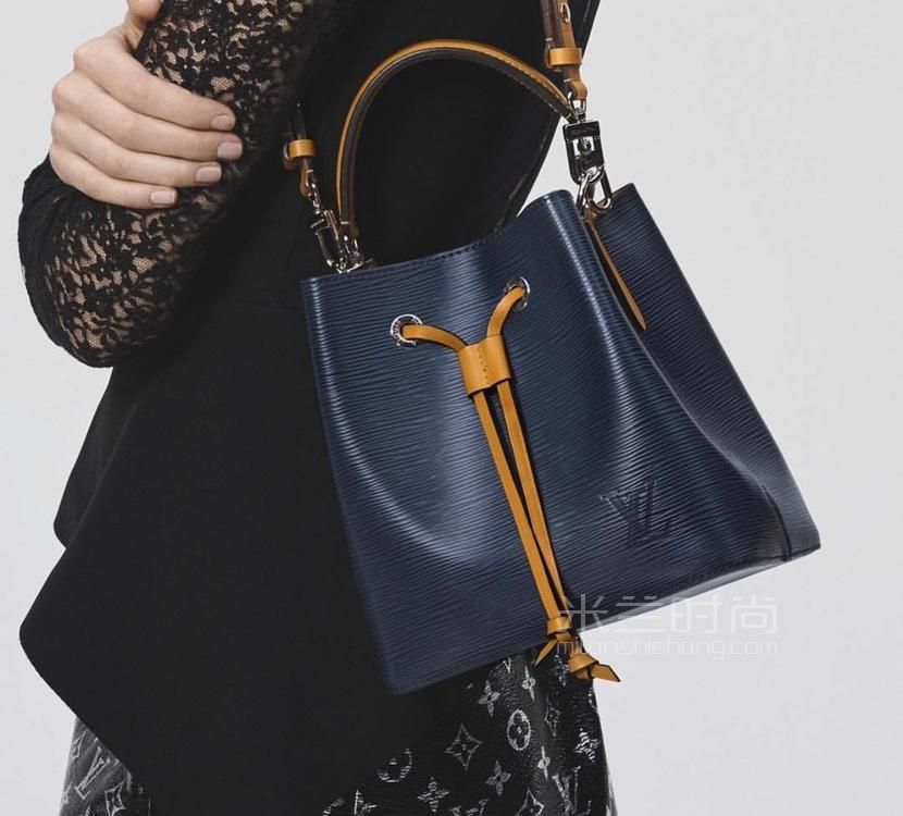 停产奢侈品lv路易威登新款neonoebb老花水波纹水桶包单肩手