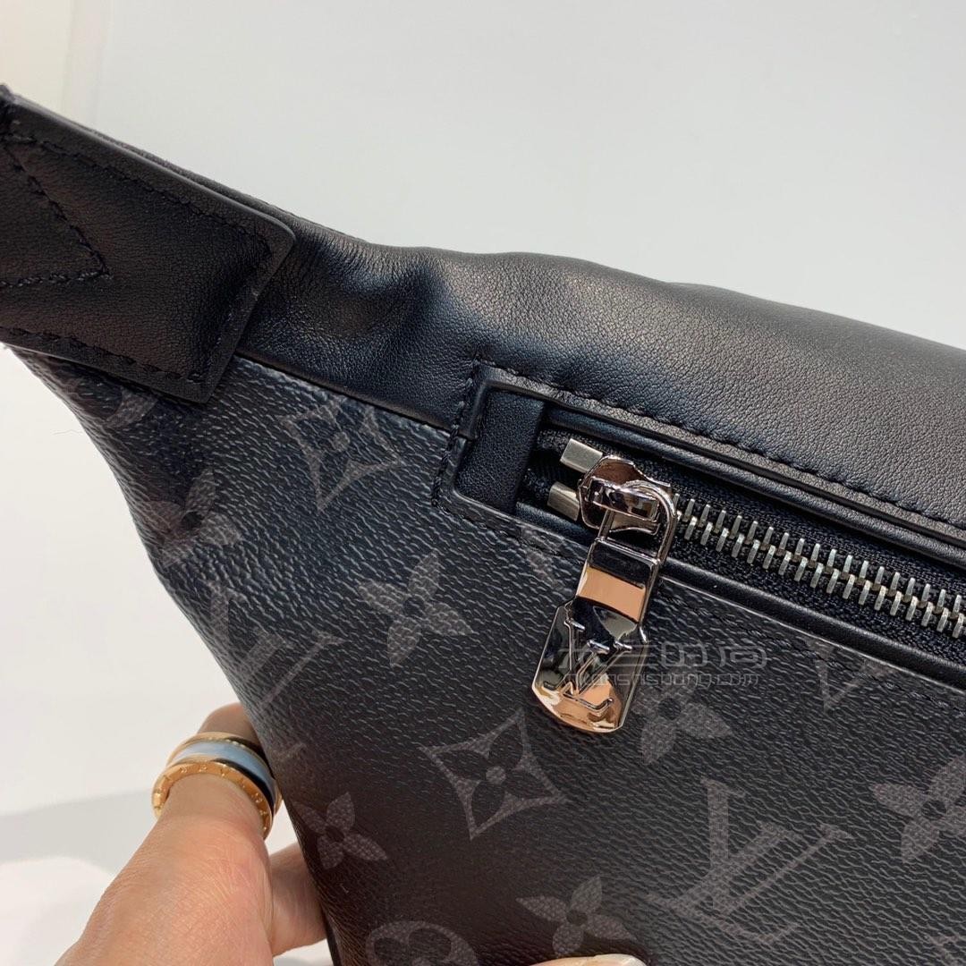 lv胸包腰包路易威登bumbag男女黑色老花腰包胸