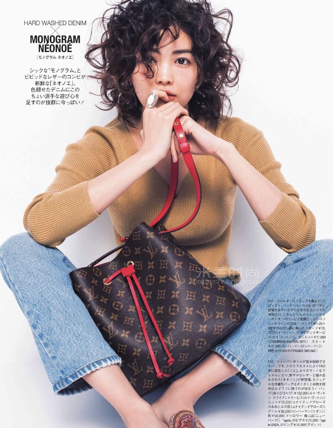 lv经典水桶包路易威登neonoe老花单肩粉桶包