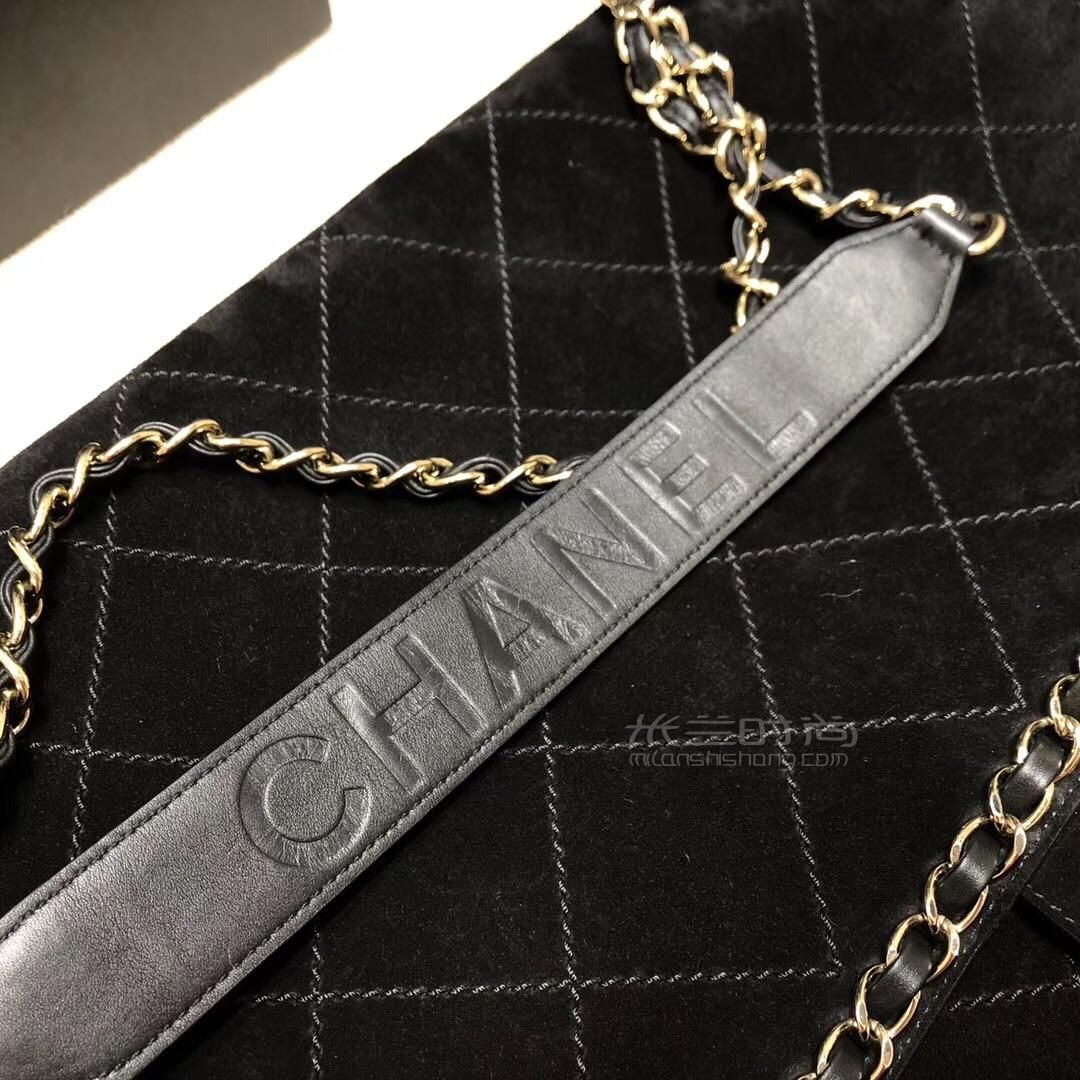 chanelpharrellwilliams香奈儿菲董联名款cf大号斜挎包黑色