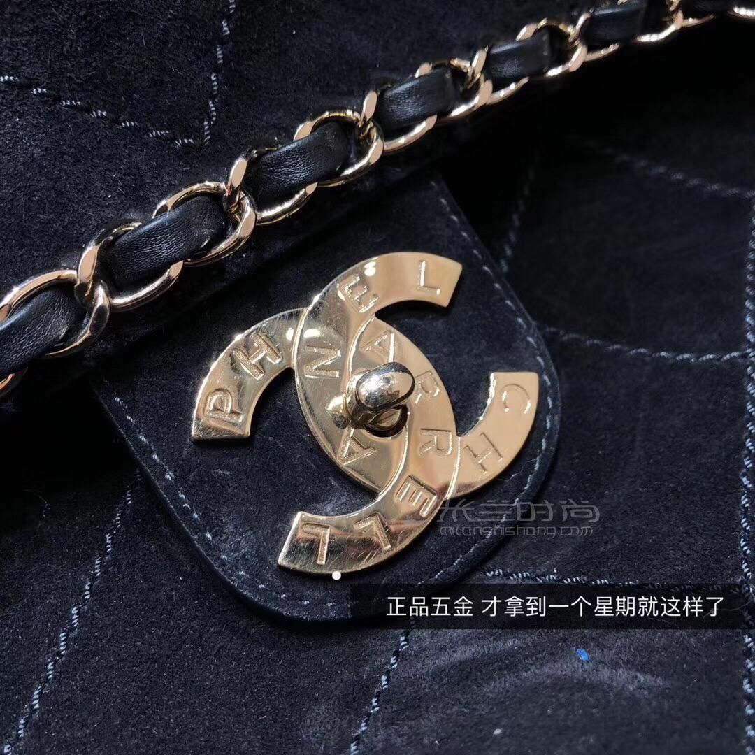 chanelpharrellwilliams香奈儿菲董联名款cf大号斜挎包黑色
