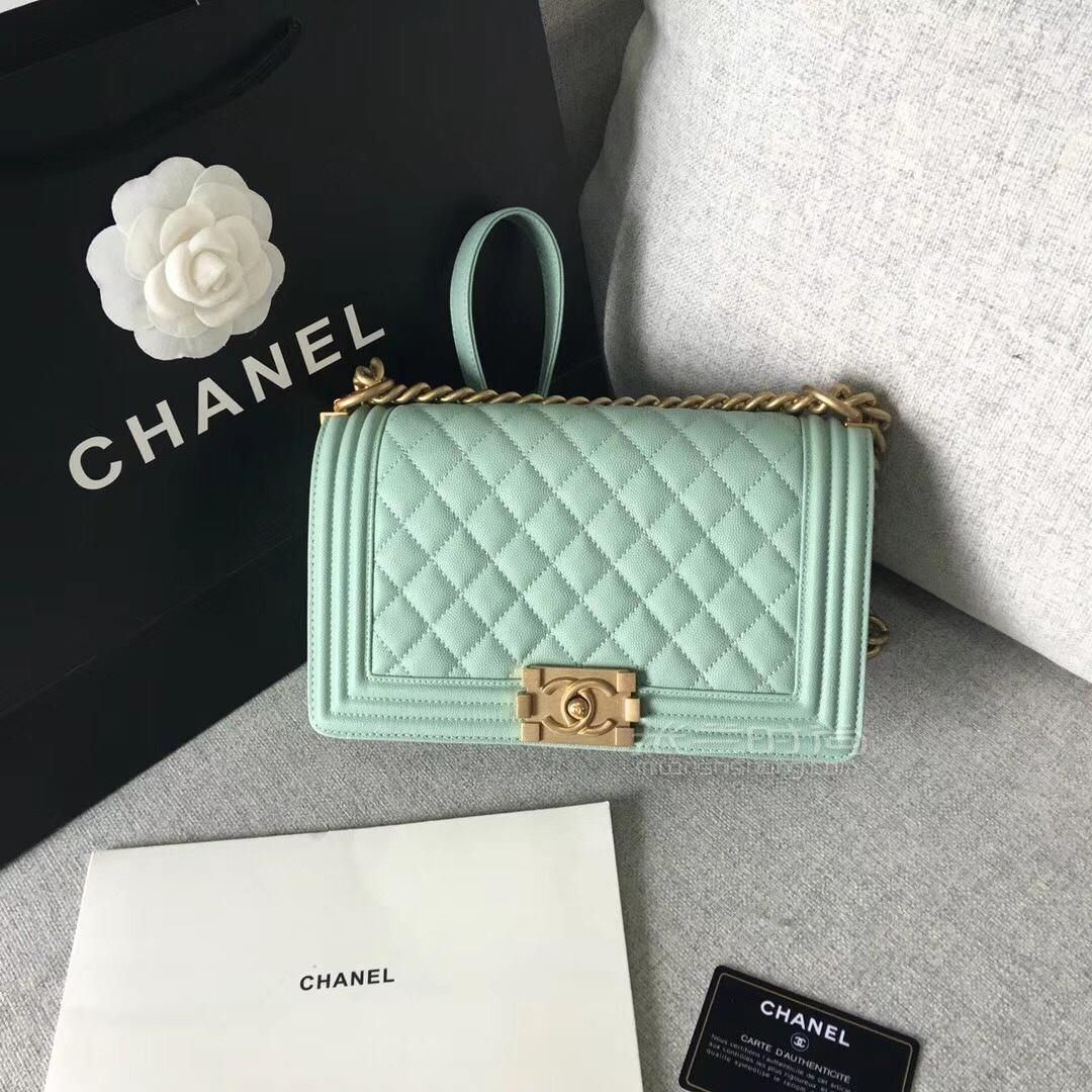 香奈儿chanel Leboy25中号复古包菱格薄荷绿牛皮单肩链条包 米兰时尚包包网 香奈儿chanel Leboy25中号复古包菱格薄荷绿牛皮单肩链条包 米兰时尚包包网