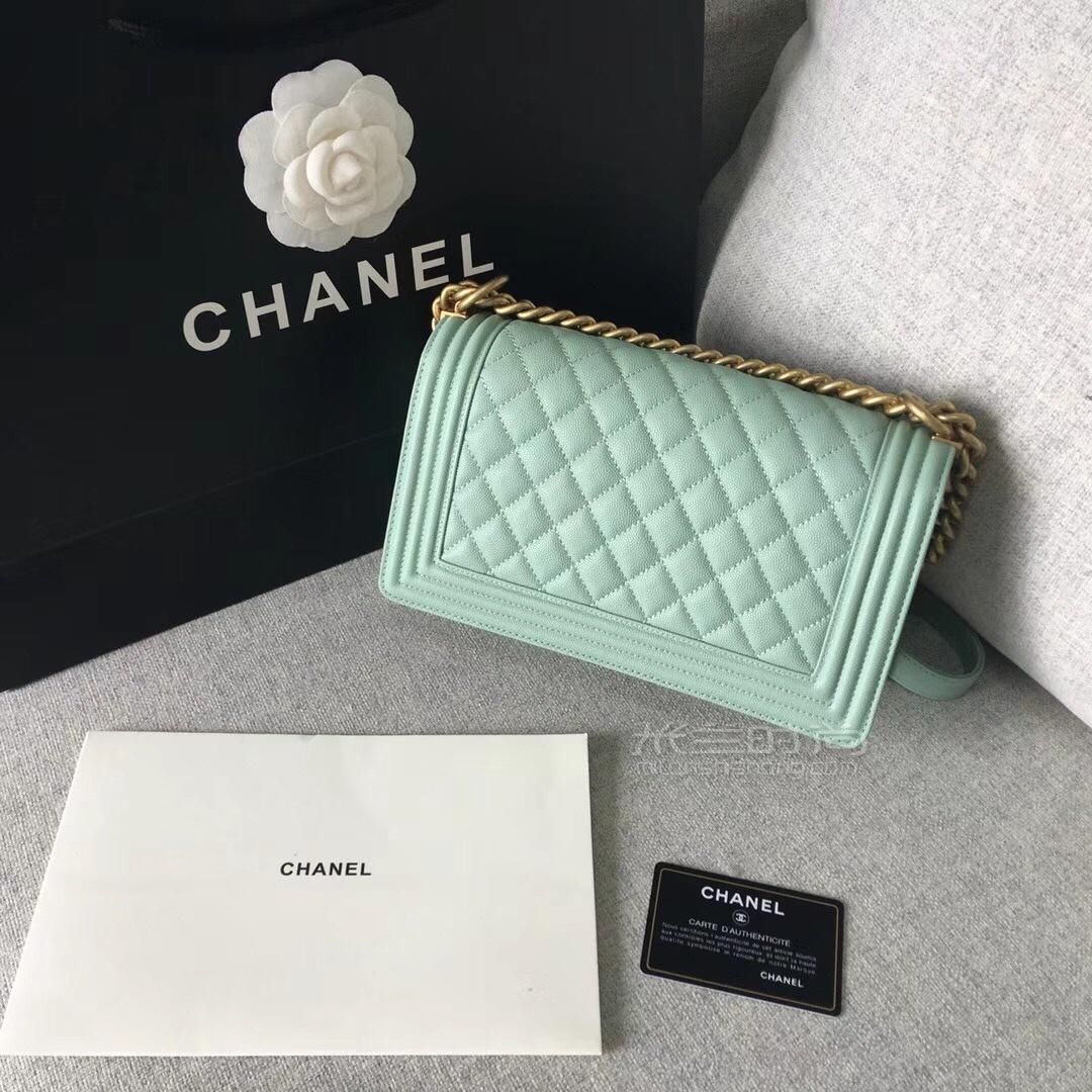 香奈儿chanel Leboy25中号复古包菱格薄荷绿牛皮单肩链条包 米兰时尚包包网 香奈儿chanel Leboy25中号复古包菱格薄荷绿牛皮单肩链条包 米兰时尚包包网