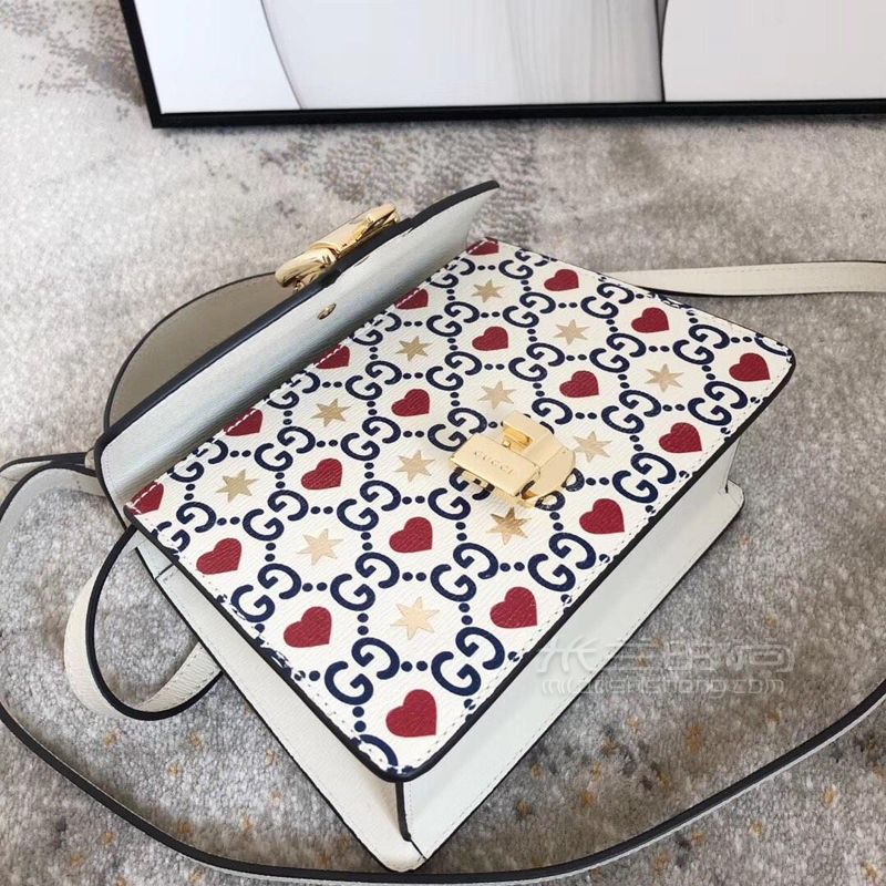 gucci古驰19春夏sylvie情人节金属链装饰七夕爱心手提单肩包斜背