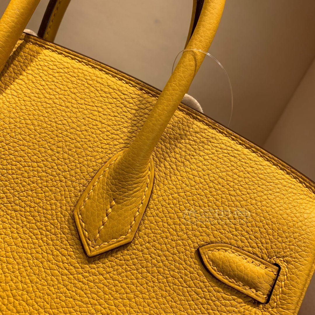 爱马仕铂金包hermes birkin 25cm togo琥珀黄18年早春 黄色的逆袭之路