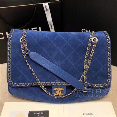 chanel香奈儿经典款mini流浪包 菱格gabrielle斜跨包 浅蓝色小号链条