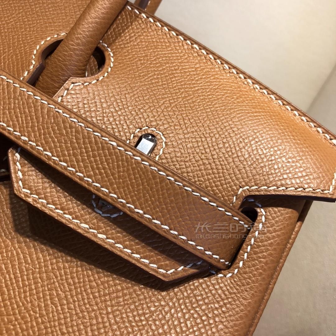 hermes爱马仕铂金包birkin30cmepsom37gold金棕顶级工艺全手工蜡线
