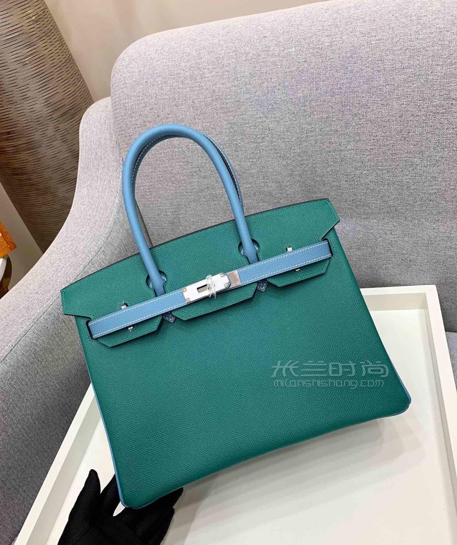 hermes爱马仕铂金包birkin 30cm 拼色 夏季的必备款[机智][机智] 30bk